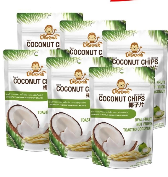 Natural Roasted Coconut Chips Thai Snack