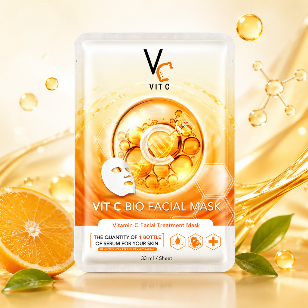 Vitamin C Sheet Face Mask Set Brightening & Hydration Care (6 Pack)