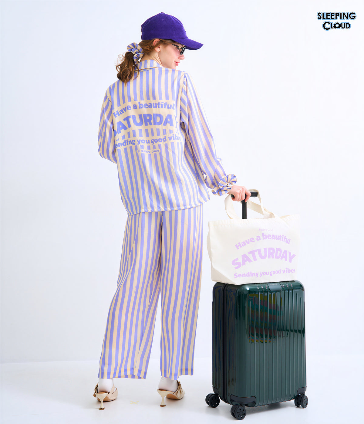 Sleeping Cloud Lyocell-Langarm-Pyjama-Set – Saturday Stripe