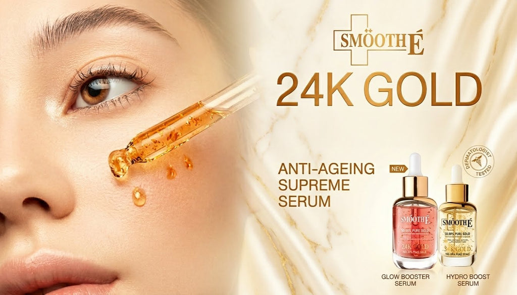 Smooth E Double Gold & Glow Serum Set 24K Luxury Hydration & Firming