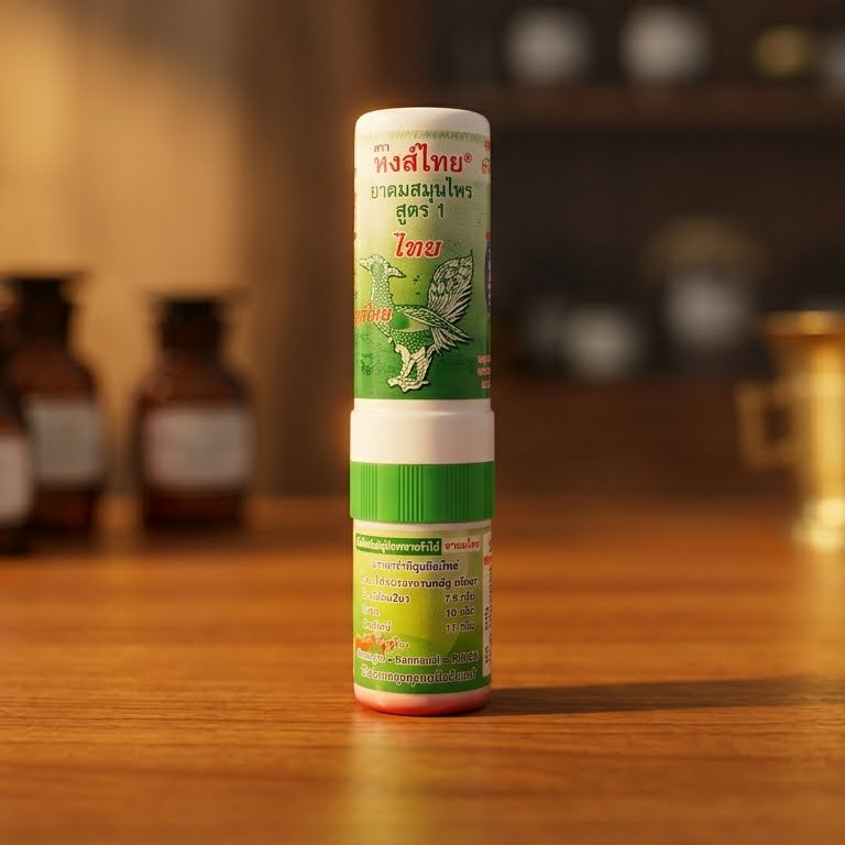 Hong Thai Breathing Gift Set Herbal Inhaler Sticks & Aroma Jars from Thailand