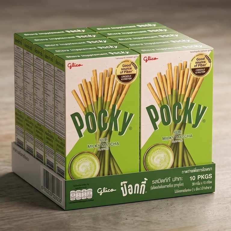 Pocky Matcha Milk Biscuit Sticks Japanese Snack 10 Pack