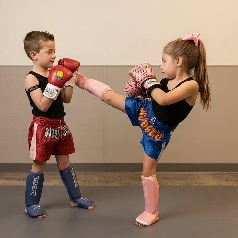 Kids Muay Thai Shorts Lightweight Boxing Training Shorts Youth Sizes