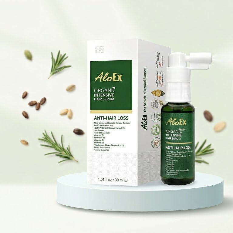 AloEx Organic Intensive Hair Serum Lightweight Scalp & Hair Care Formula