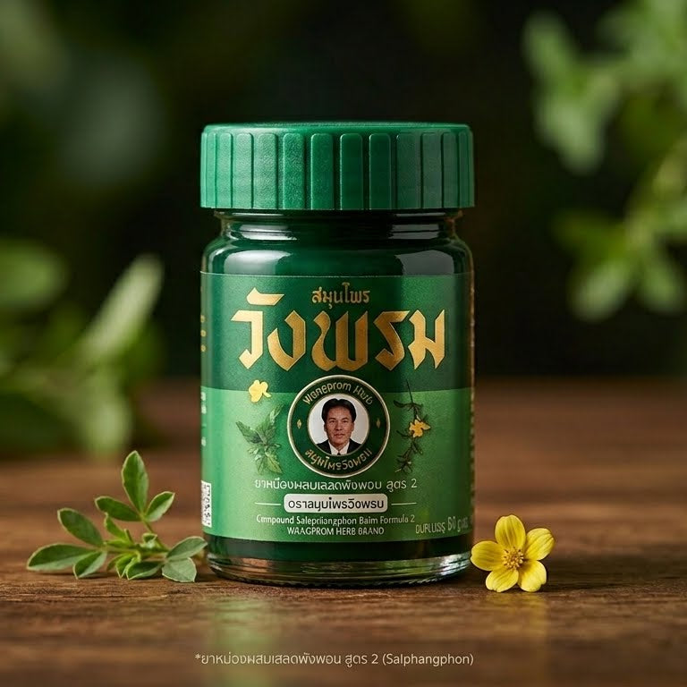 Wangprom Herbal Balm Green Formula 2 Cooling Refreshing Relief Balm