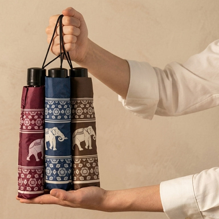 Erawa Elephant Folding Umbrella  Thai Classic Design