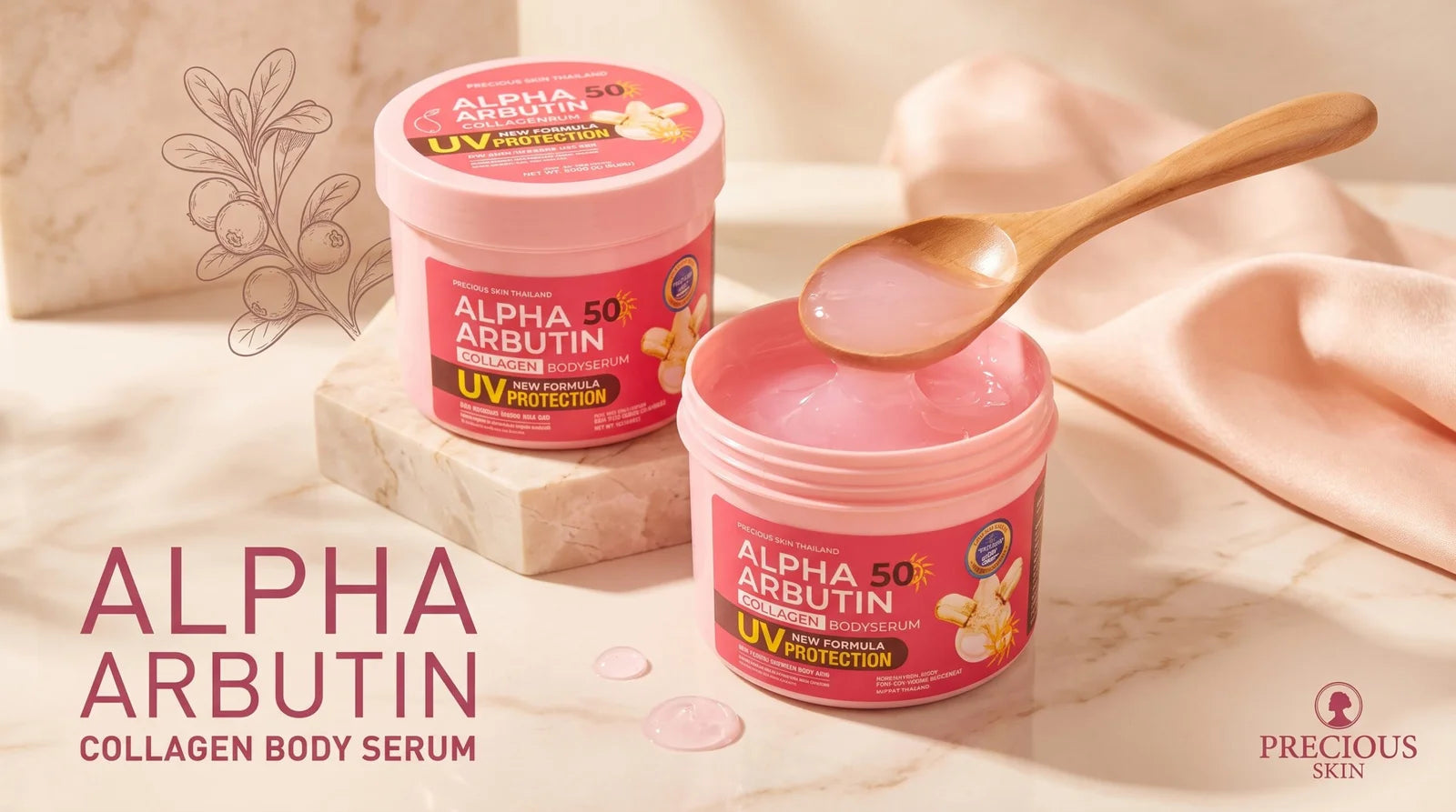 Alpha Arbutin Collagen Body Serum – Hydrating & Smoothing, 500g