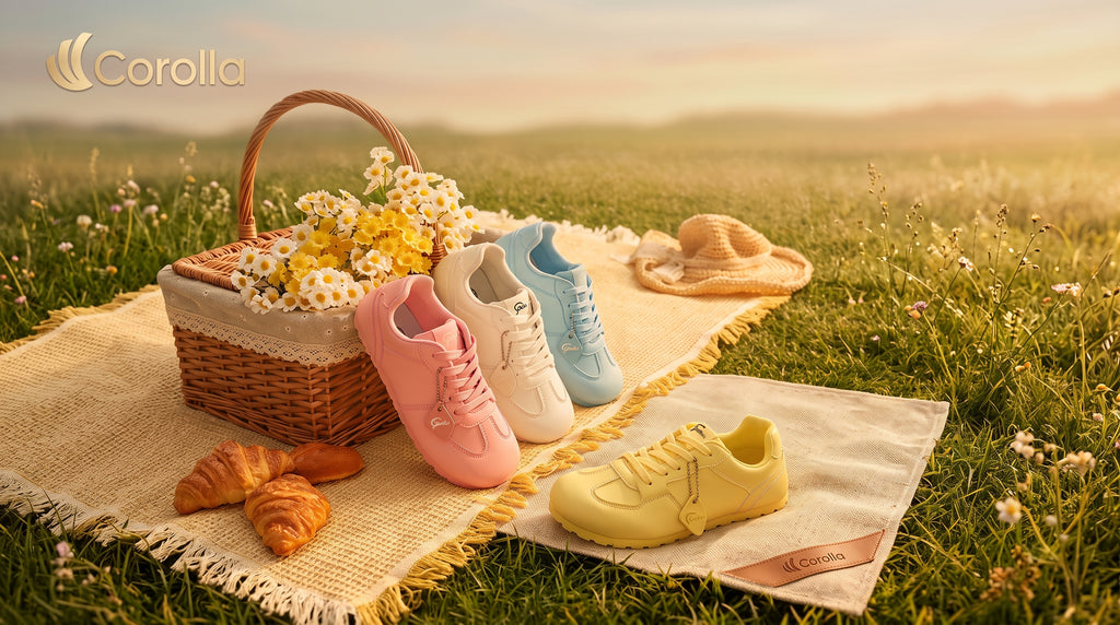 Corolla Macarons Pastel Lace-Up Casual Shoes for Women