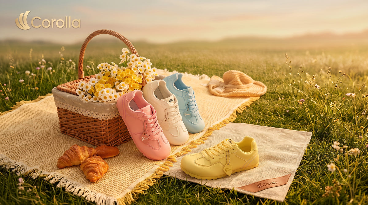 Corolla Macarons Pastel Lace-Up Casual Shoes for Women