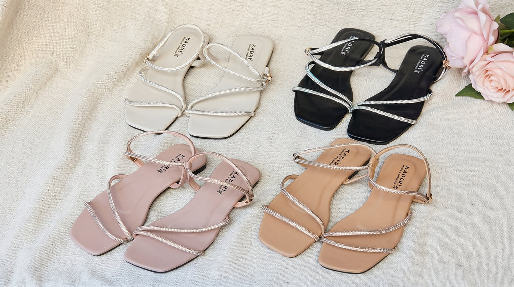 Women’s Crystal Strap Sandals  Elegant Sparkle Style