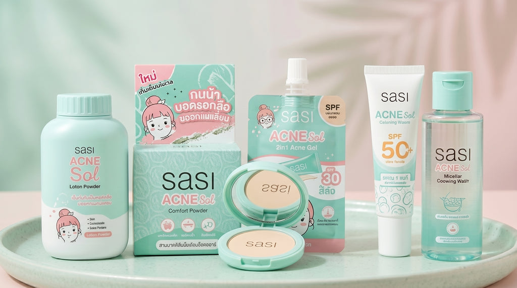 SASI Acne Sol Complete Acne Care Kit Oil Control Clear Skin Routine