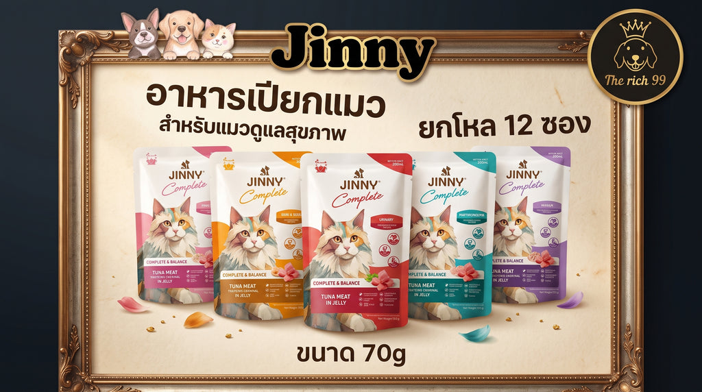 Jinny Complete Wet Cat Food in Jelly 70g – 4 Flavors