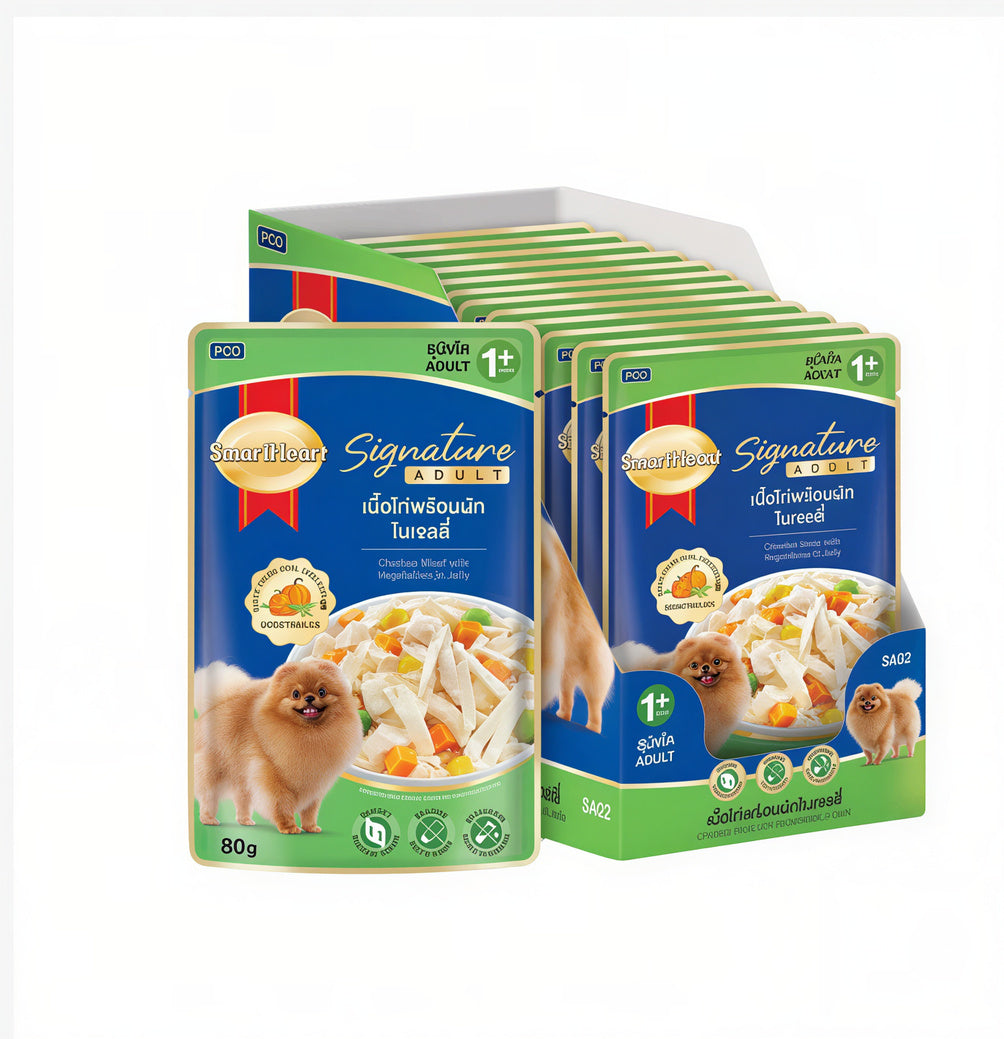 SmartHeart Signature Wet Dog Food in Jelly 80g – 4 Recipes