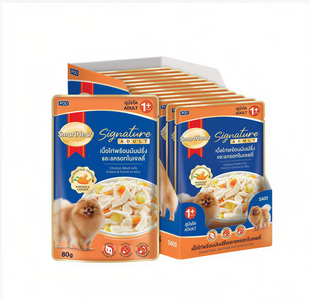 SmartHeart Signature Wet Dog Food in Jelly 80g – 4 Recipes