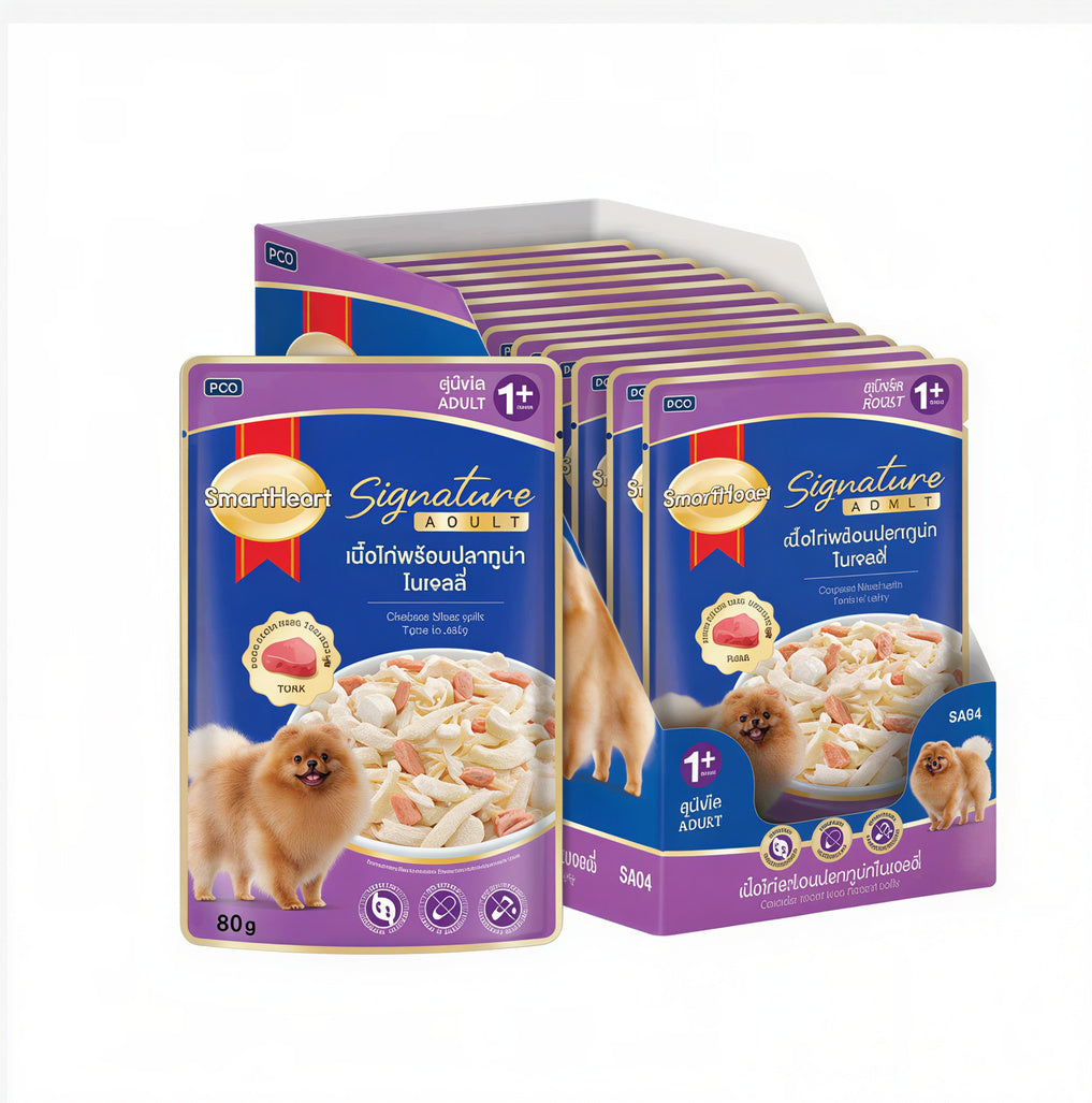 SmartHeart Signature Wet Dog Food in Jelly 80g – 4 Recipes