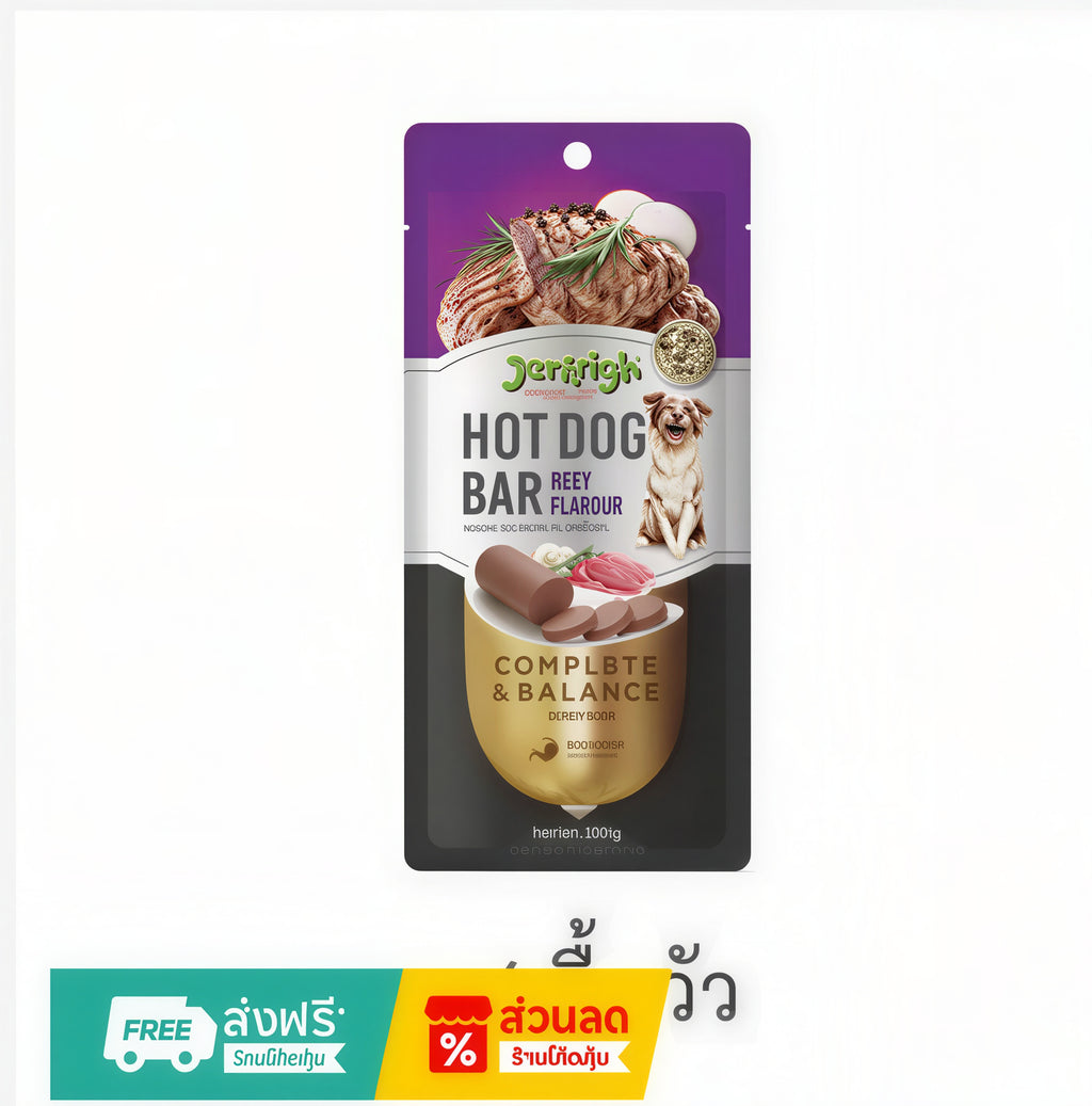 JerHigh Hotdog Bar Soft Dog Treat 150g – 4 Flavors