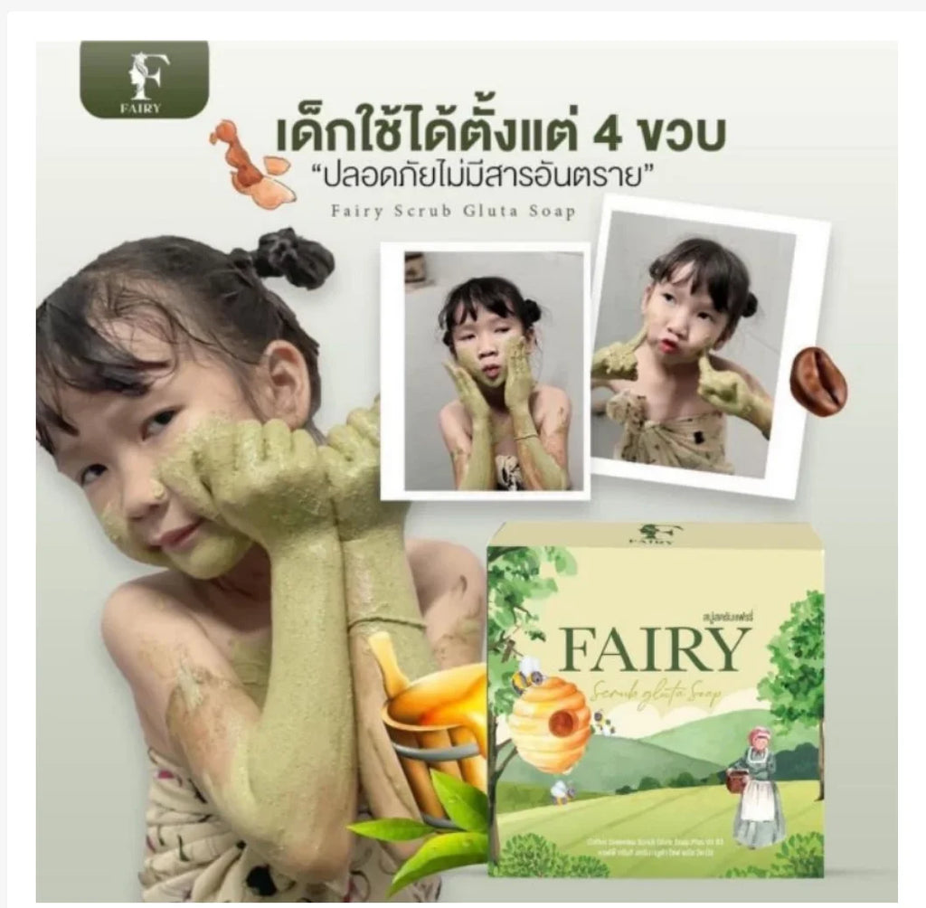 Fairy Green Tea & Glutathione Exfoliating Soap – Thai Body Scrub Soap
