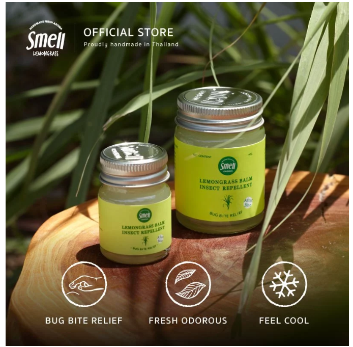 Lemongrass Balm Set Natural Herbal Balm 4 Jars Refreshing & Soothing