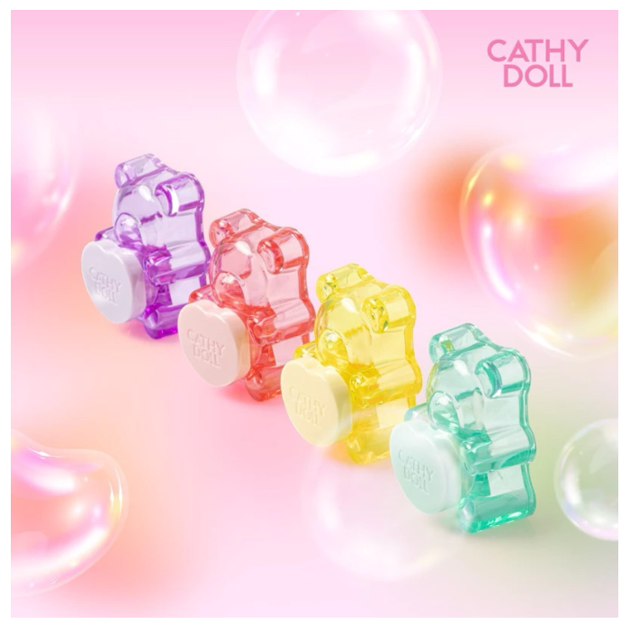 Cute Bear Jelly Lip Balm Set 4 Pack Hydrating Glossy Tint