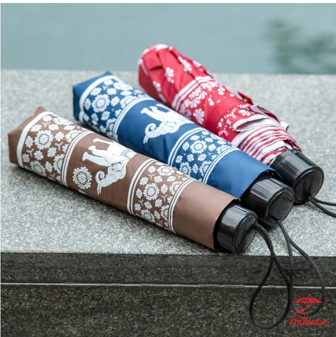 Erawa Elephant Folding Umbrella  Thai Classic Design