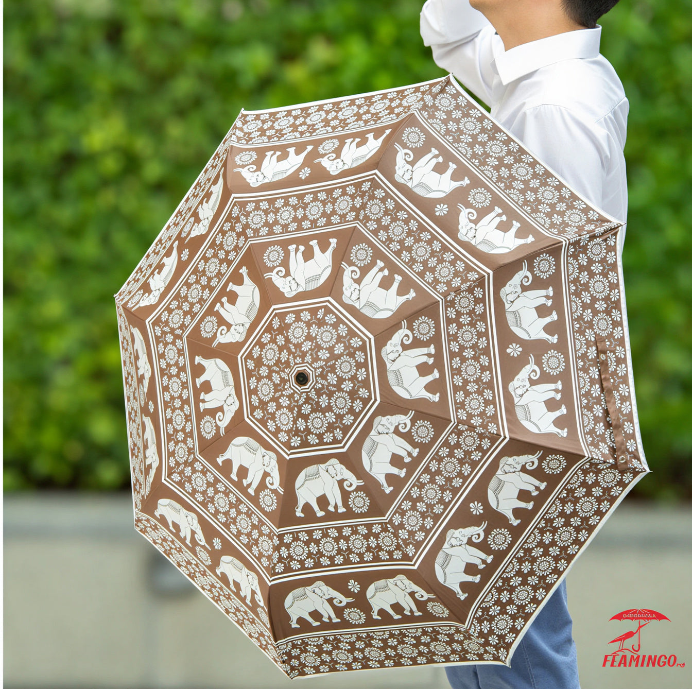 Erawa Elephant Folding Umbrella  Thai Classic Design