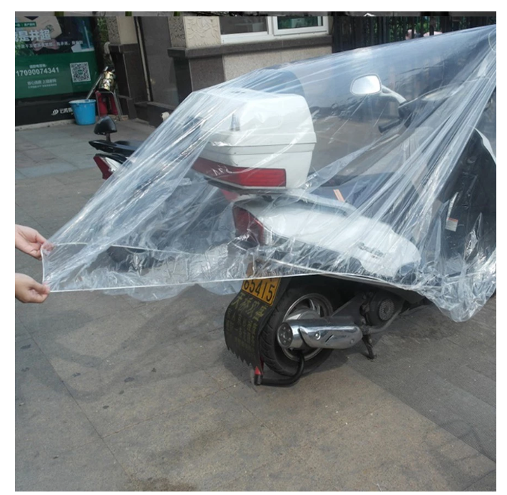 Waterproof Motorcycle & E-Bike Cover  Transparent 3 Pack