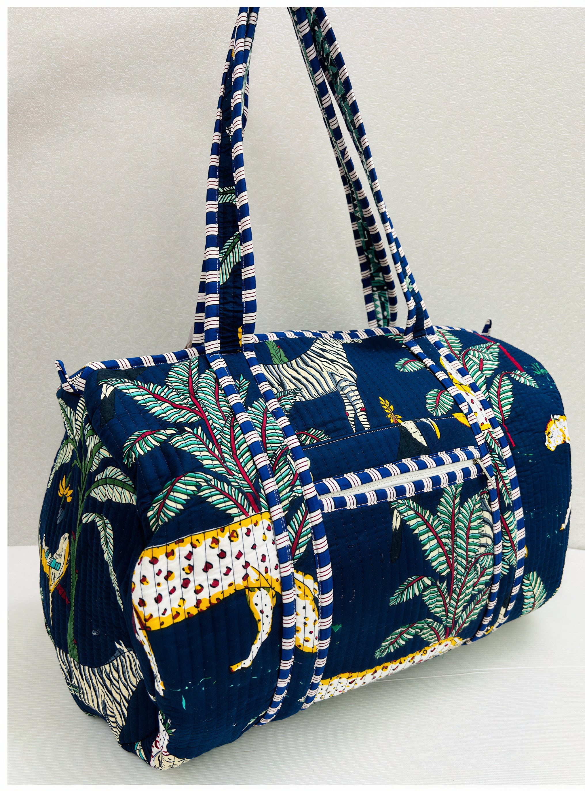 Handmade Barrel Bags Quilted Cotton Travel & Gym Bag