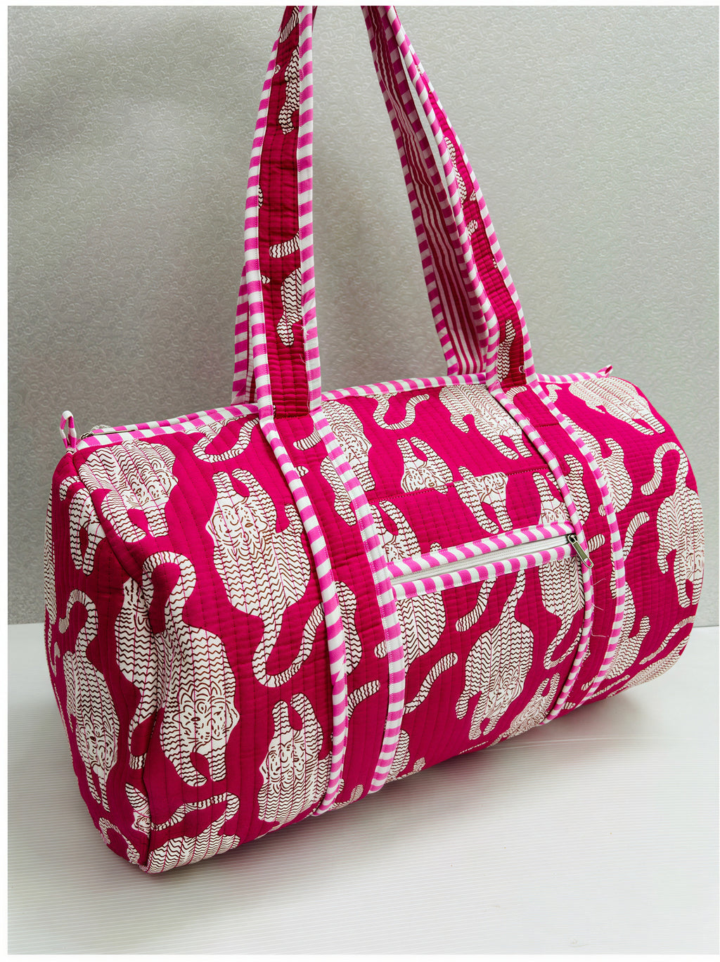 Handmade Barrel Bags Quilted Cotton Travel & Gym Bag