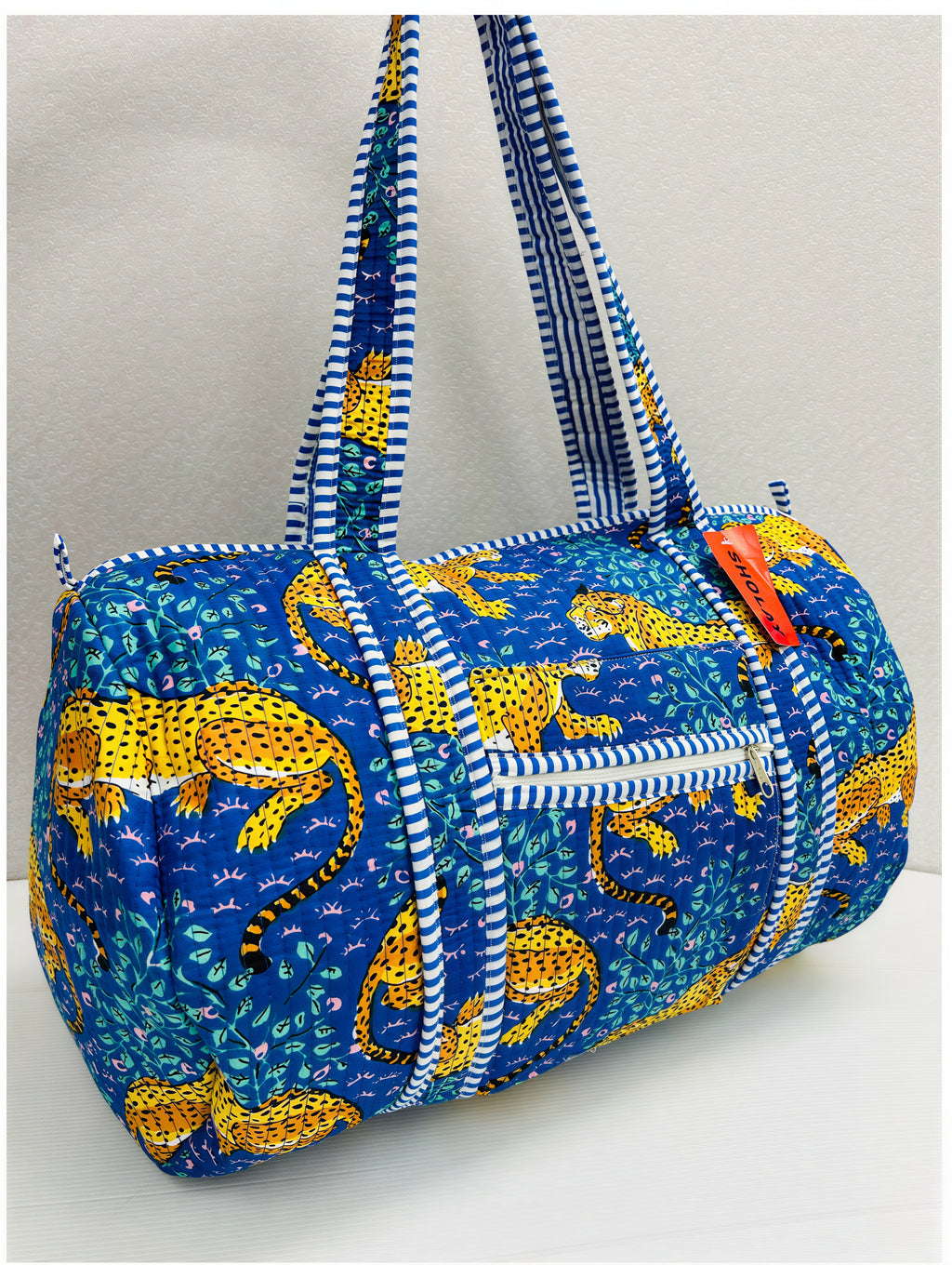 Handmade Barrel Bags Quilted Cotton Travel & Gym Bag