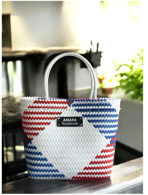AMARA Handmade Woven Bag Thai Flag Color Edition