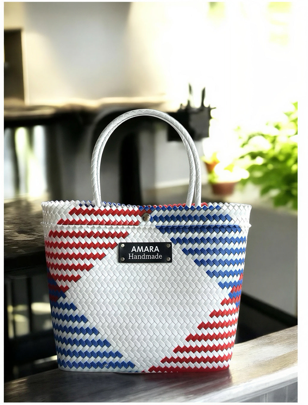 AMARA Handmade Woven Bag Thai Flag Color Edition
