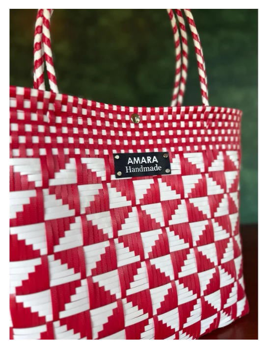AMARA Handmade Woven Bag  Cherry Windmill Edition 🍒