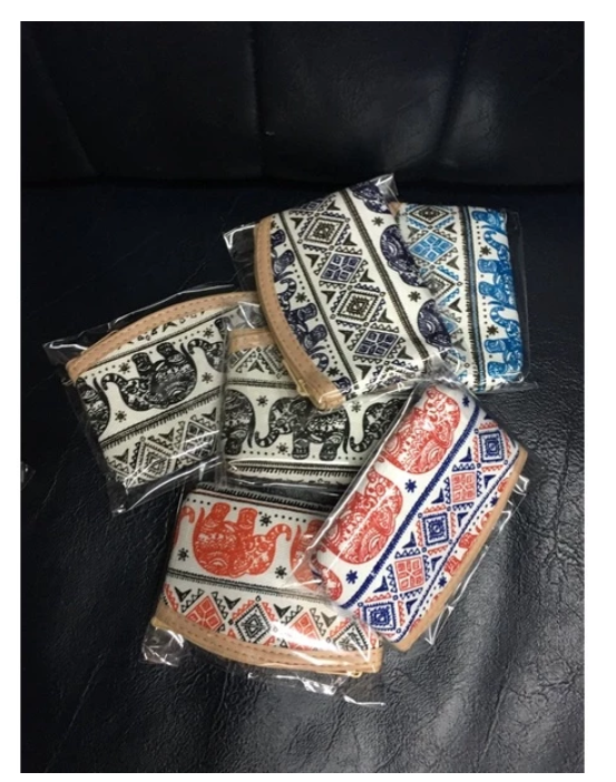 Handmade Thai Fabric Wallet Elephant Pattern Collection