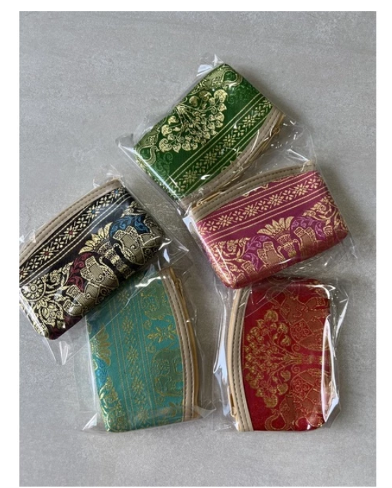 Handmade Thai Fabric Wallet Elephant Pattern Collection