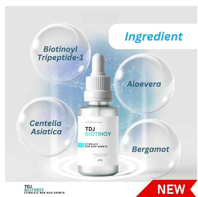 TDJ BIOTINOY Hair Serum Lightweight Scalp Care Nourishing Formula