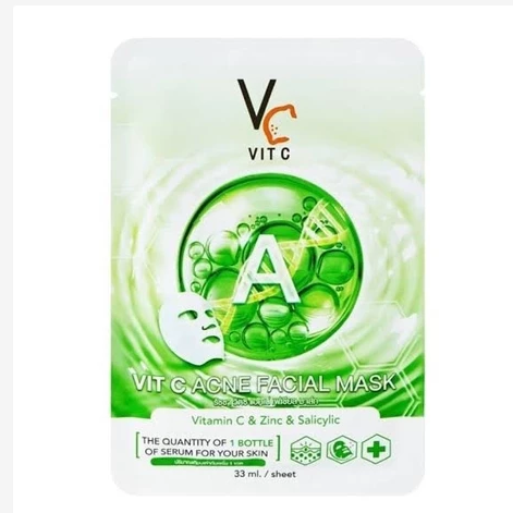 Vitamin C Sheet Face Mask Set Brightening & Hydration Care (6 Pack)