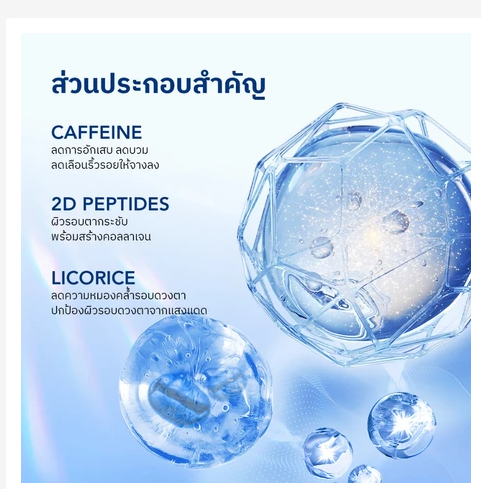 Caffeine Peptide Eye Serum Dark Circles Puffiness Anti Aging Hydration