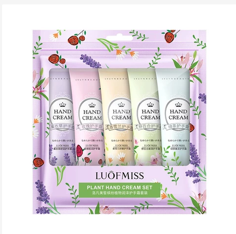 5 Pack Hand Cream Set Fruits and Flowers Hydrating Gift Set Moisturizing