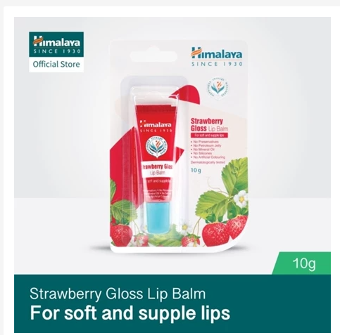 Himalaya Strawberry Lip Balm Natural Hydrating Soft Lips