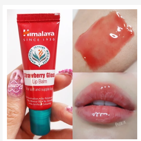 Himalaya Strawberry Lip Balm Natural Hydrating Soft Lips
