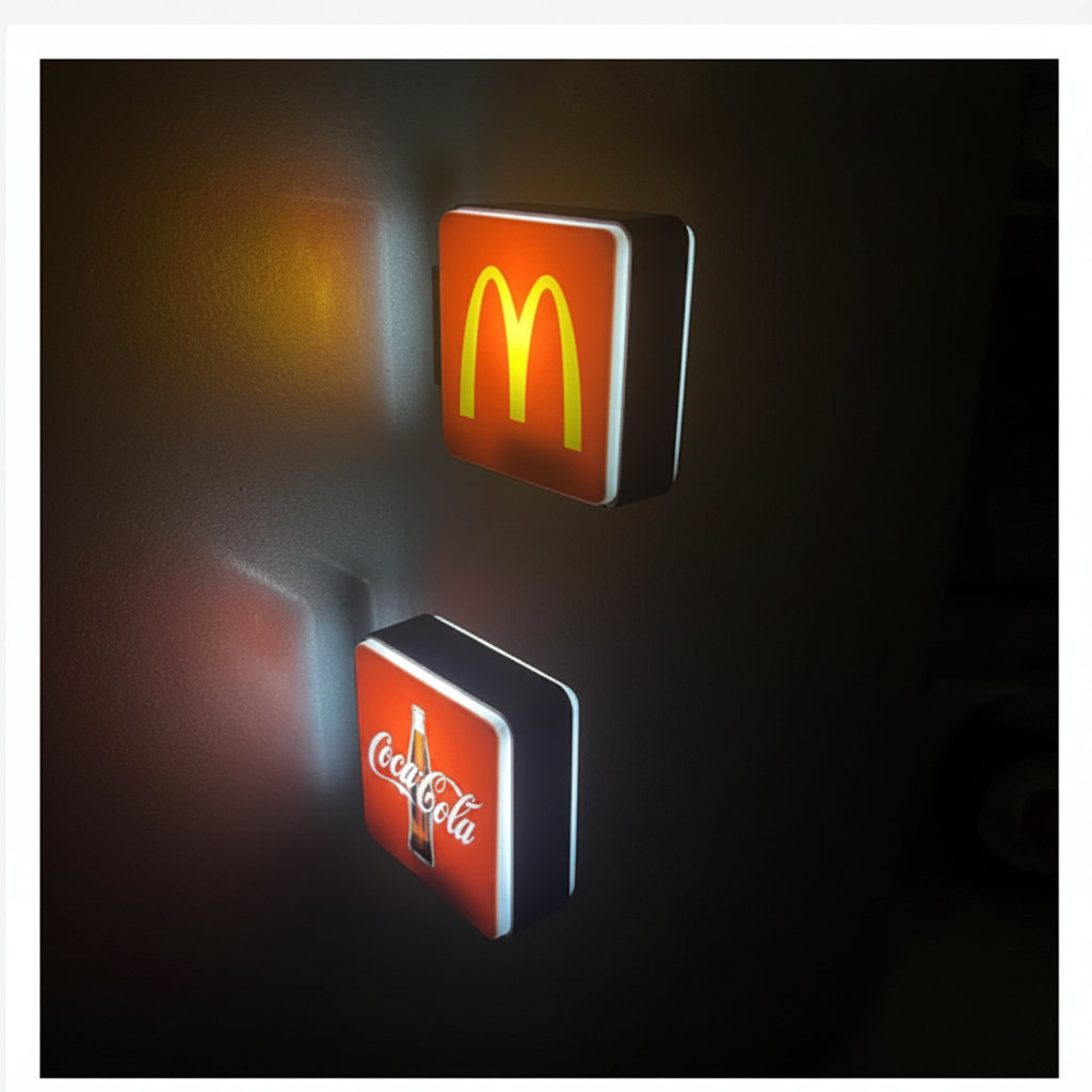 Mini Light-Up Fridge Magnet  Neon Sign Style