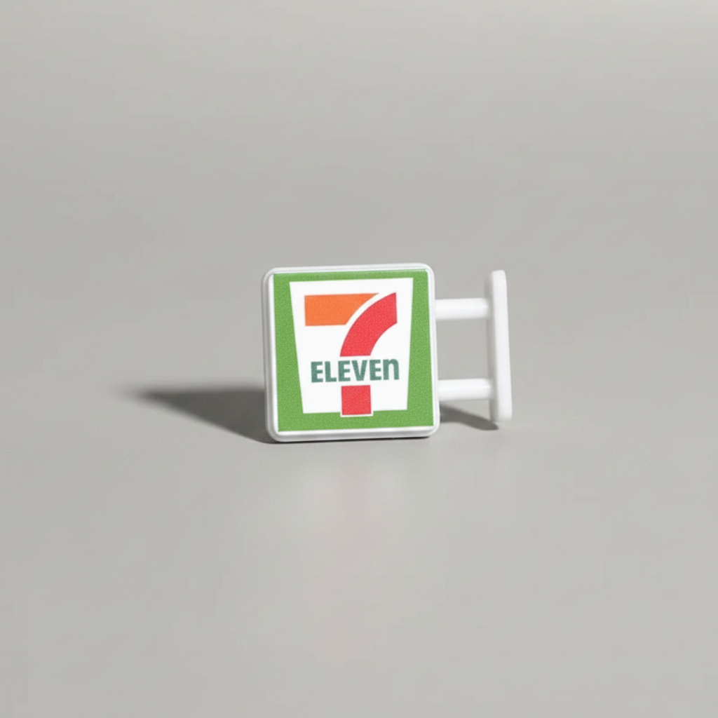 7-Eleven logo on a metallic surface