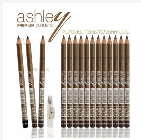 Ashley Waterproof Eyebrow Pencil Precision Natural Brows Sharpener Included