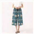 Thai Knee-Length Pants Traditional Print Relaxed Fit