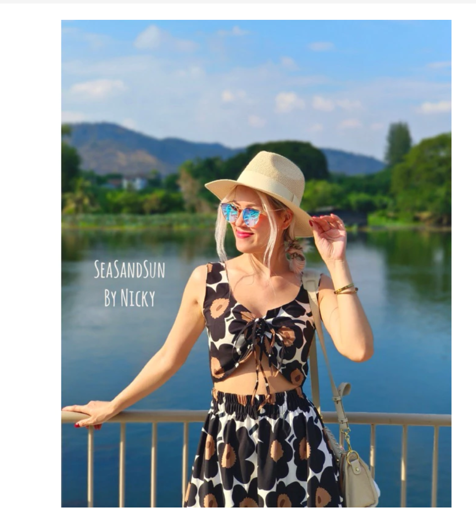 Thai Elephant Crop Top  Premium Italian Silk Double Layer