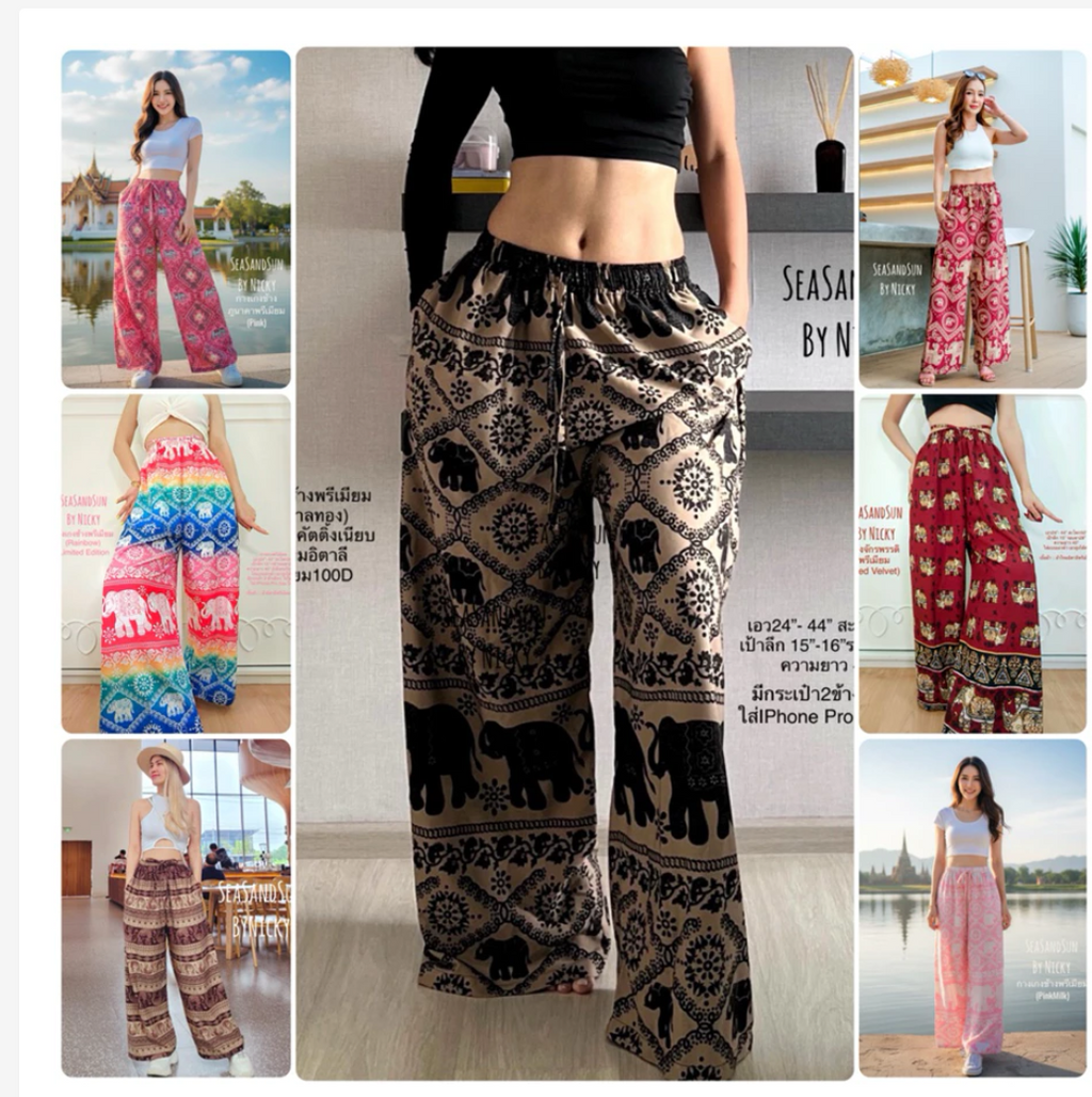 Thai Elephant Pants High Waist Premium Boho Fit