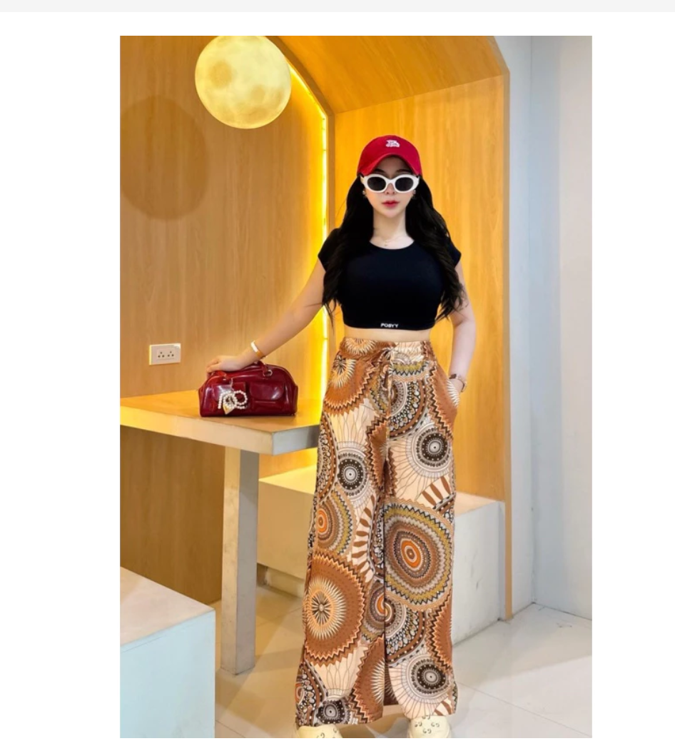 Wide Leg Boho Pants  Premium Italian Silk Comfort Fit