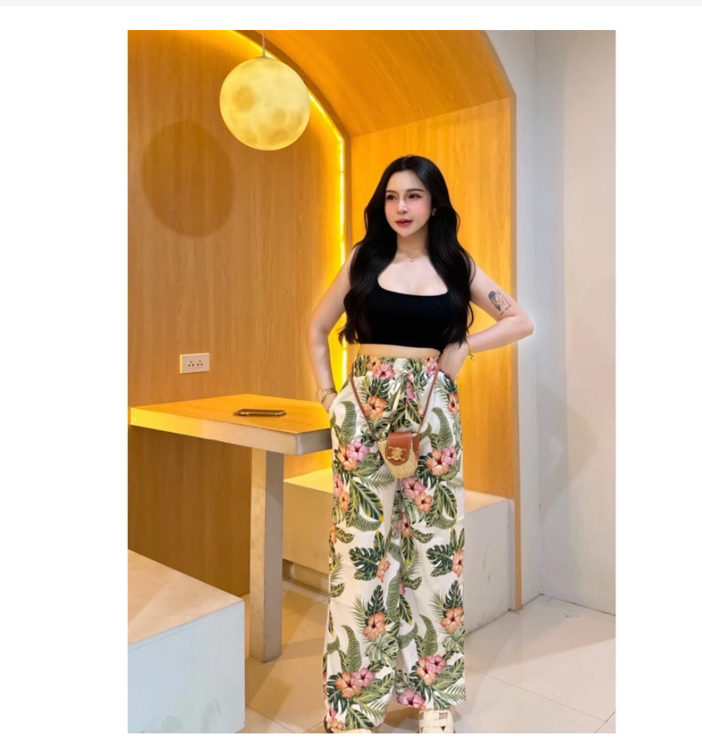 Wide Leg Boho Pants  Premium Italian Silk Comfort Fit
