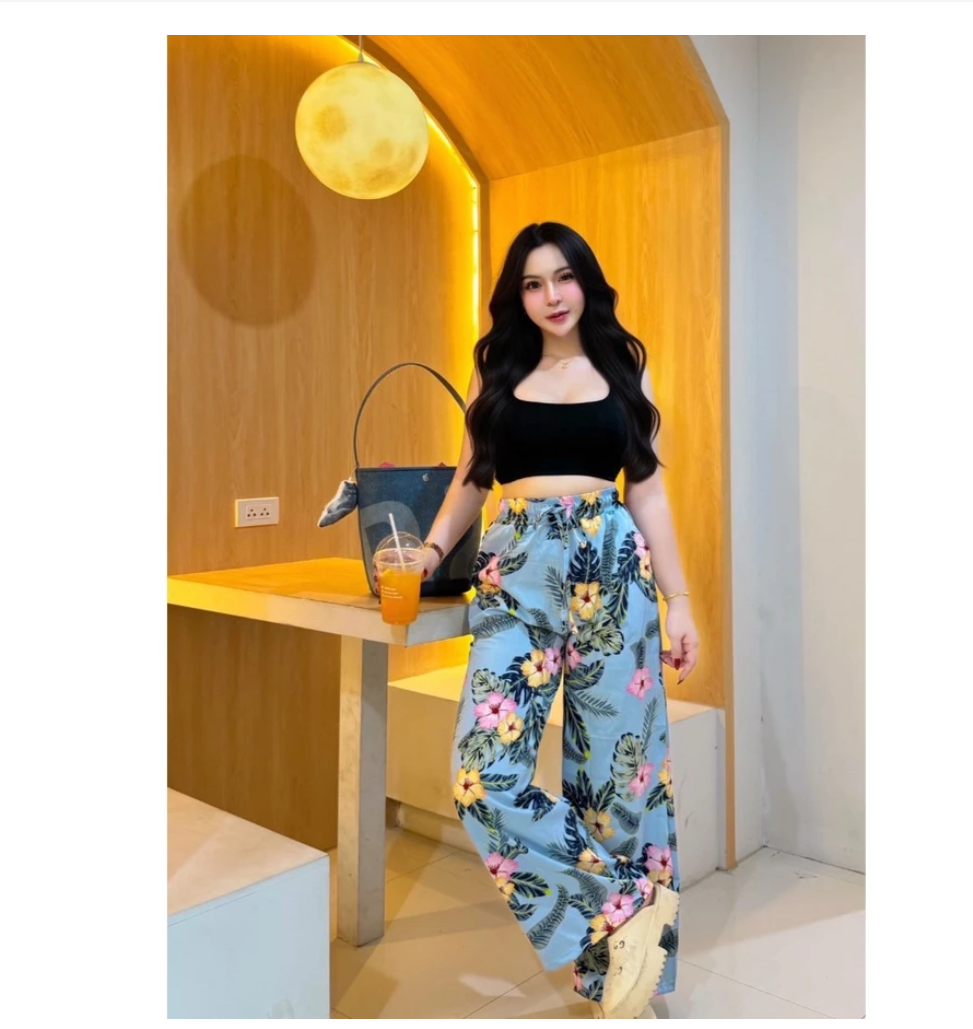 Wide Leg Boho Pants  Premium Italian Silk Comfort Fit