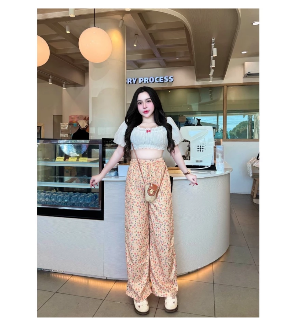 Wide Leg Boho Pants  Premium Italian Silk Comfort Fit